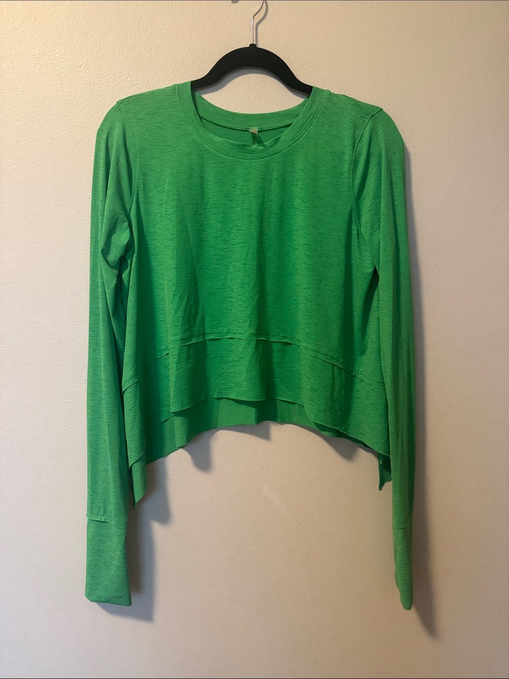 Free People Movement Green Long Sleeve Athletic Top